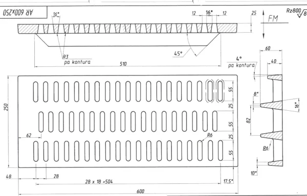 Rasējums 600 x 250